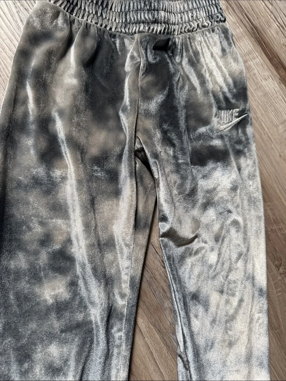 Nike Kids Velour Hoodie & Joggers Set - Gray Tie-Dye